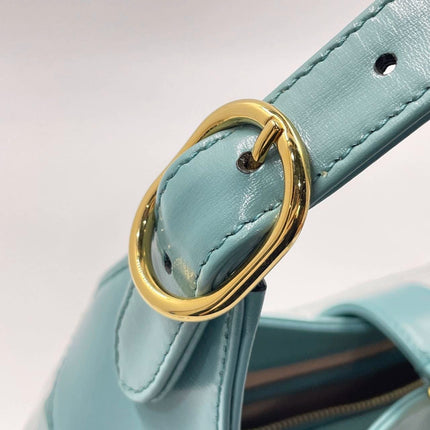 Sold Gucci Jackie 1961 Blue Small Shoulder Bag with Adjustable Strap