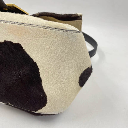 Sold Fendi Mamma Baguette Pony hair in cow print White and Black