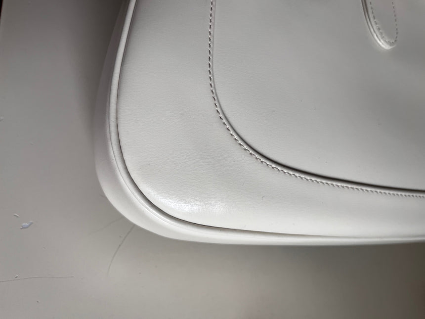 Sold Gucci Jackie 1961 White Leather Bag with Adjustable Strap Size Small