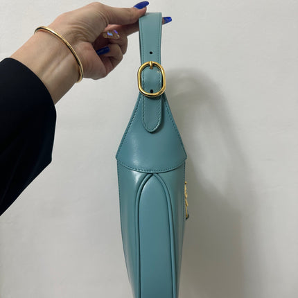 Sold Gucci Jackie 1961 Blue Small Shoulder Bag with Adjustable Strap
