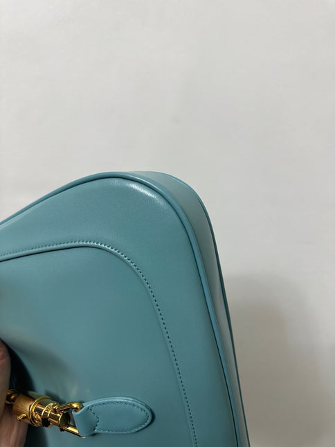 Sold Gucci Jackie 1961 Blue Small Shoulder Bag with Adjustable Strap