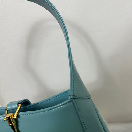 Sold Gucci Jackie 1961 Blue Small Shoulder Bag with Adjustable Strap