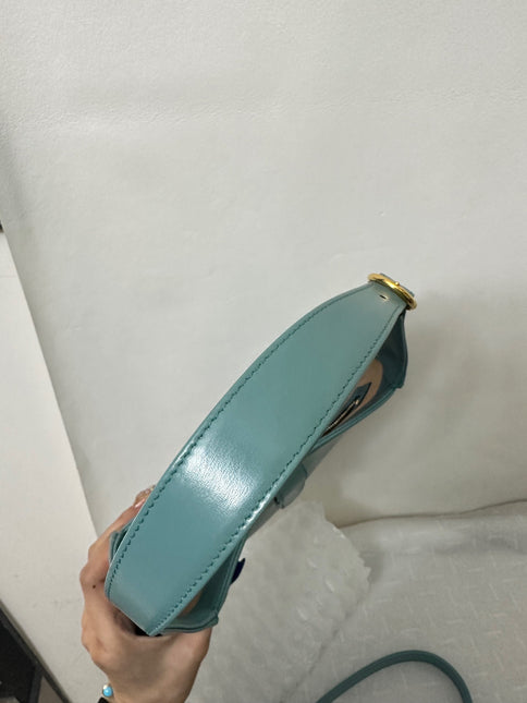 Sold Gucci Jackie 1961 Blue Small Shoulder Bag with Adjustable Strap