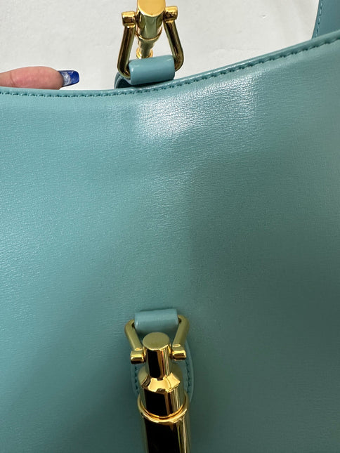 Sold Gucci Jackie 1961 Blue Small Shoulder Bag with Adjustable Strap
