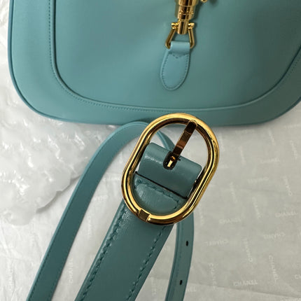 Sold Gucci Jackie 1961 Blue Small Shoulder Bag with Adjustable Strap