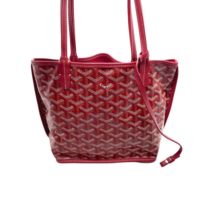 Goyard Anjou Mini Tote Red/Maroon/Burgundy leather