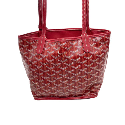 Sold Goyard Anjou Mini Tote Red/Maroon/Burgundy leather