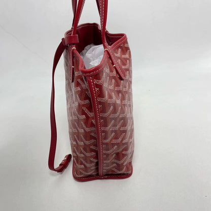 Sold Goyard Anjou Mini Tote Red/Maroon/Burgundy leather