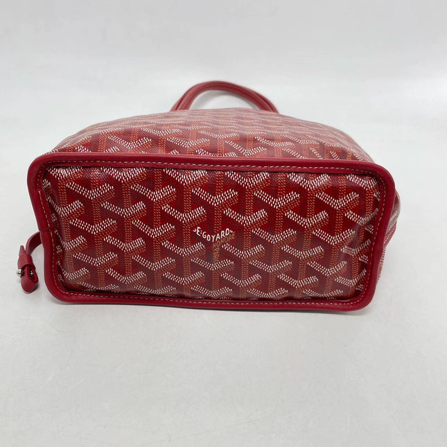 Sold Goyard Anjou Mini Tote Red/Maroon/Burgundy leather