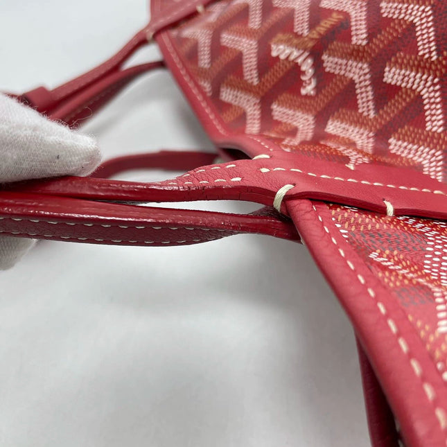 Sold Goyard Anjou Mini Tote Red/Maroon/Burgundy leather