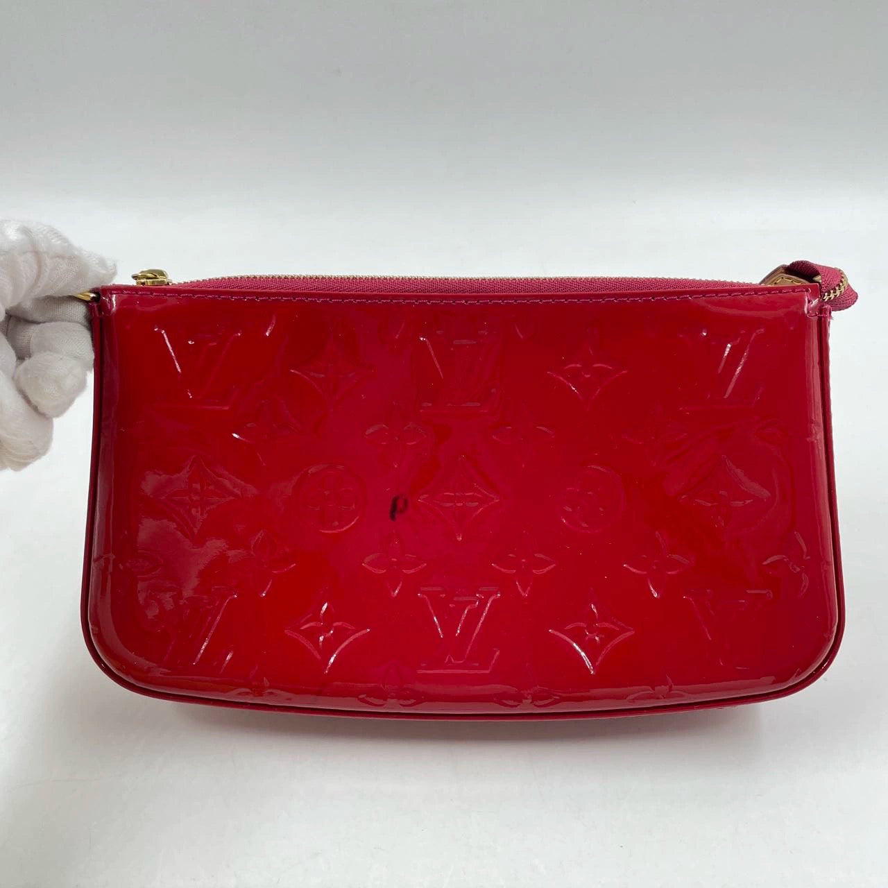 Louis Vuitton Pochette Accessoire Patent Leather Red Medium