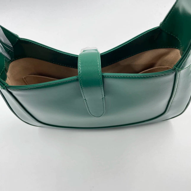 Sold Gucci Jackie 1961 Green Leather Bag Small with Adjustable Strap