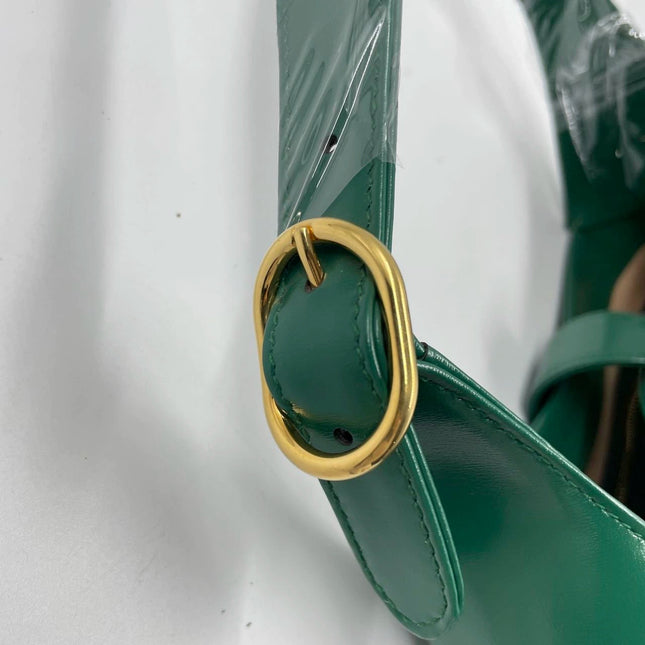 Sold Gucci Jackie 1961 Green Leather Bag Small with Adjustable Strap