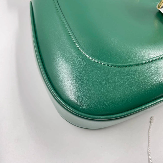 Sold Gucci Jackie 1961 Green Leather Bag Small with Adjustable Strap