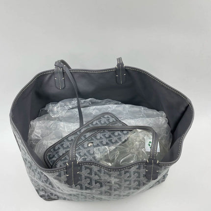 Goyard Anjou PM Medium Tote Grey Reversible leather lining
