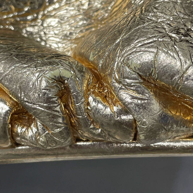Sold Bottega Veneta Pouch Gold Leather