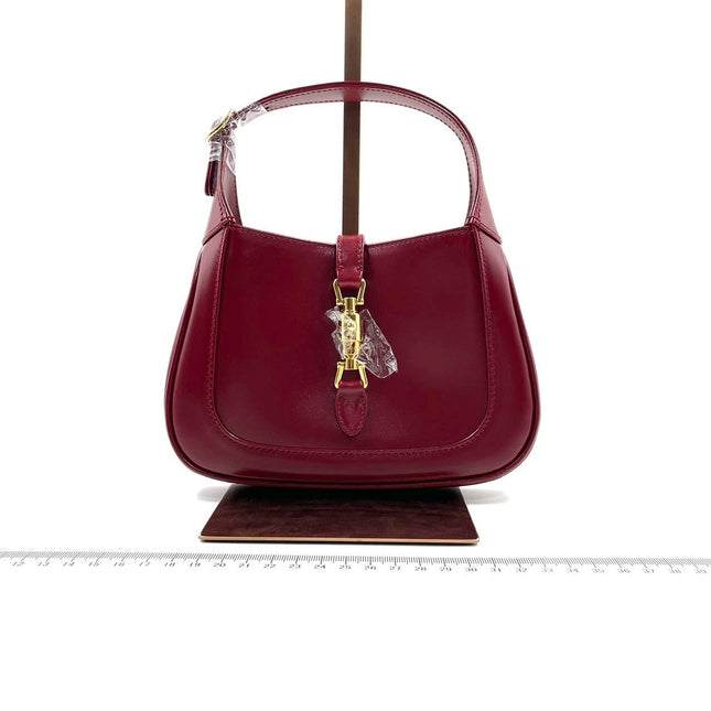 Sold Gucci Jackie 1961 Mini Burgundy Leather Bag with Strap Never Worn With Box