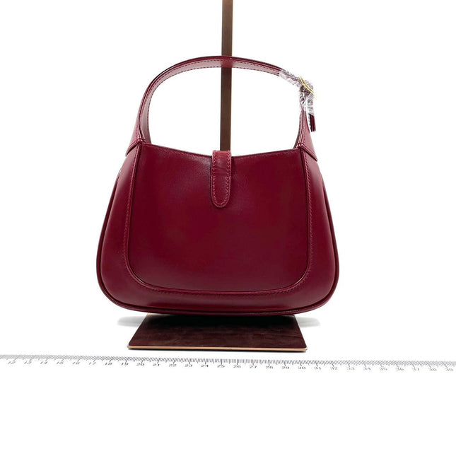 Sold Gucci Jackie 1961 Mini Burgundy Leather Bag with Strap Never Worn With Box