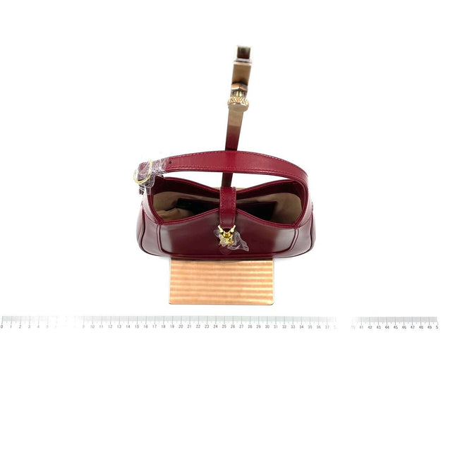 Sold Gucci Jackie 1961 Mini Burgundy Leather Bag with Strap Never Worn With Box