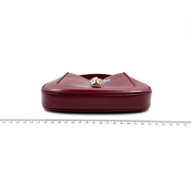 Sold Gucci Jackie 1961 Mini Burgundy Leather Bag with Strap Never Worn With Box