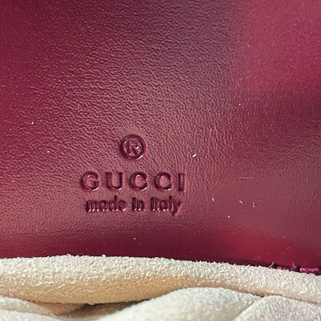 Sold Gucci Jackie 1961 Mini Burgundy Leather Bag with Strap Never Worn With Box