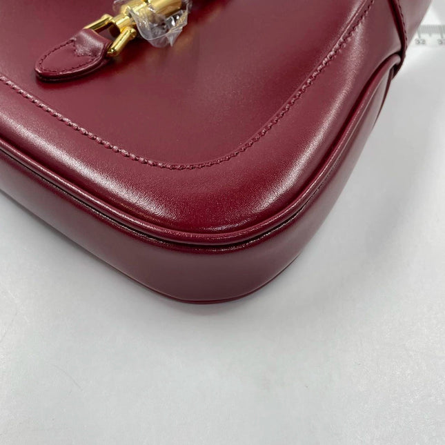 Sold Gucci Jackie 1961 Mini Burgundy Leather Bag with Strap Never Worn With Box