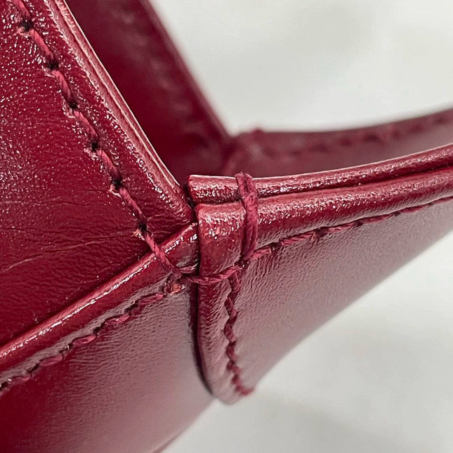 Sold Gucci Jackie 1961 Mini Burgundy Leather Bag with Strap Never Worn With Box