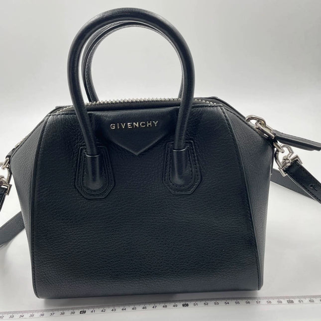 Sold Givenchy Antigona Mini Black Calf Leather Top Handle bag with Strap