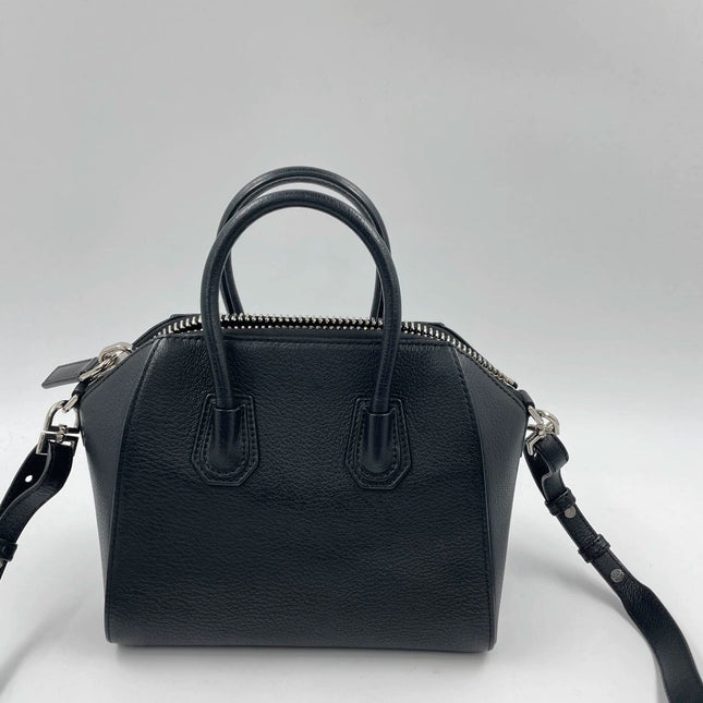 Sold Givenchy Antigona Mini Black Calf Leather Top Handle bag with Strap