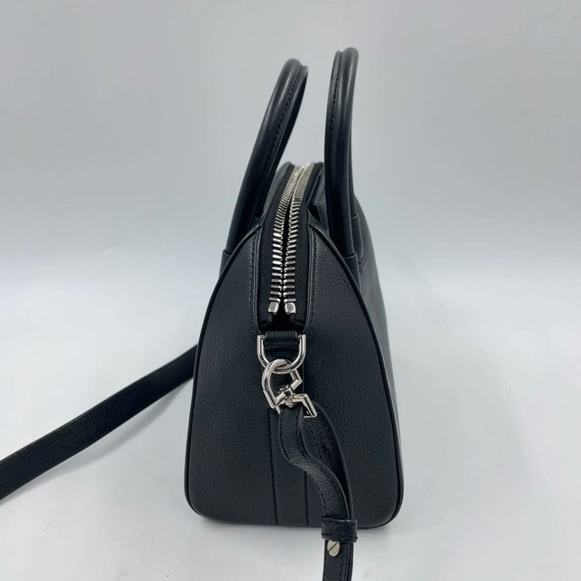 Sold Givenchy Antigona Mini Black Calf Leather Top Handle bag with Strap