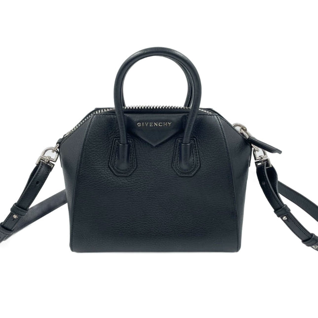 Sold Givenchy Antigona Mini Black Calf Leather Top Handle bag with Strap