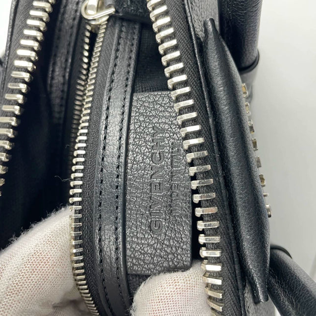 Sold Givenchy Antigona Mini Black Calf Leather Top Handle bag with Strap