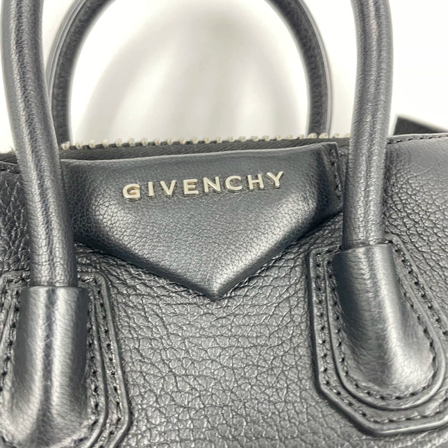 Sold Givenchy Antigona Mini Black Calf Leather Top Handle bag with Strap