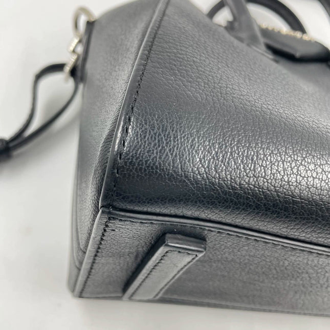 Sold Givenchy Antigona Mini Black Calf Leather Top Handle bag with Strap