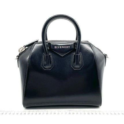 Sold Givenchy Antigona Mini Black Shiny Box Leather Top Handle bag with Strap