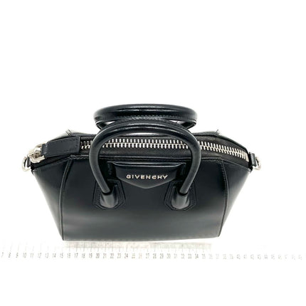 Sold Givenchy Antigona Mini Black Shiny Box Leather Top Handle bag with Strap