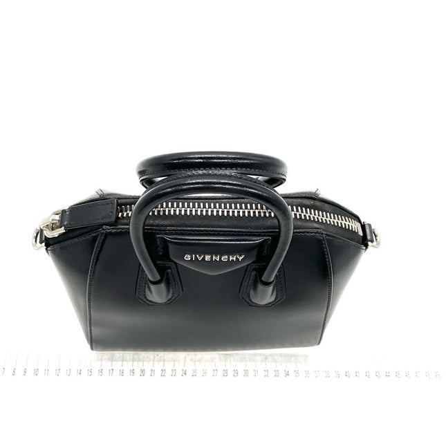 Sold Givenchy Antigona Mini Black Shiny Box Leather Top Handle bag with Strap
