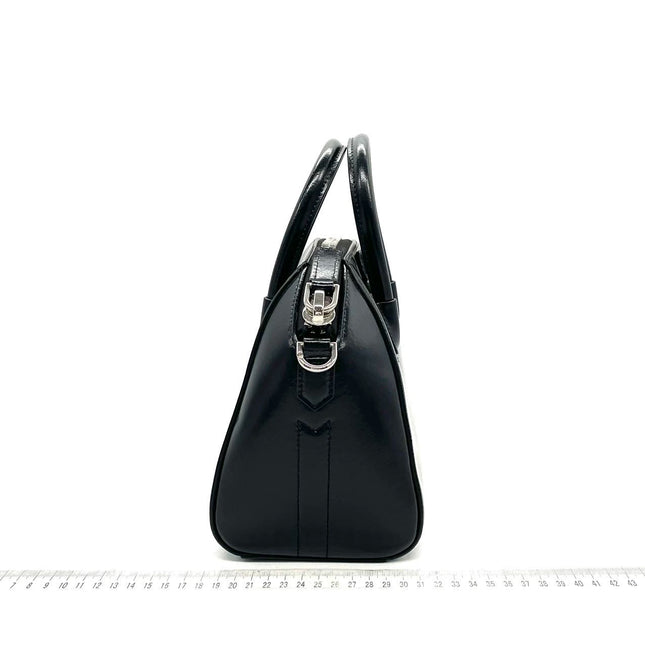 Sold Givenchy Antigona Mini Black Shiny Box Leather Top Handle bag with Strap