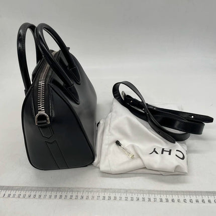 Sold Givenchy Antigona Mini Black Shiny Box Leather Top Handle bag with Strap