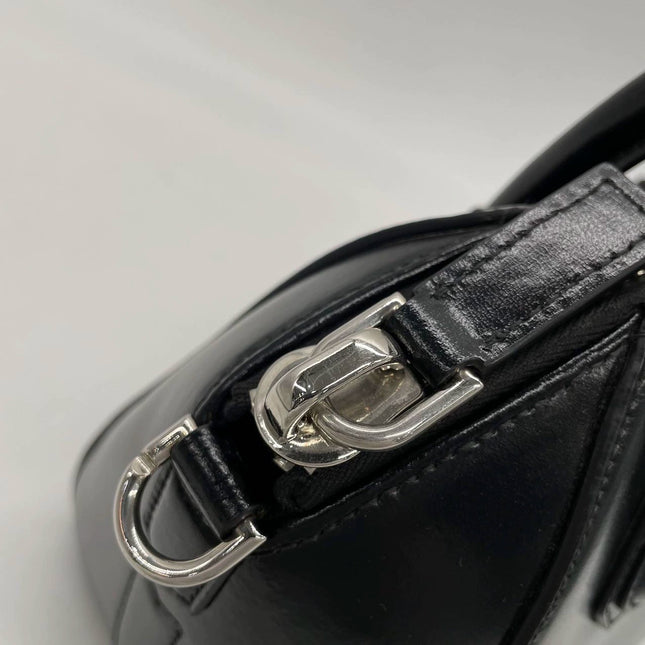 Sold Givenchy Antigona Mini Black Shiny Box Leather Top Handle bag with Strap