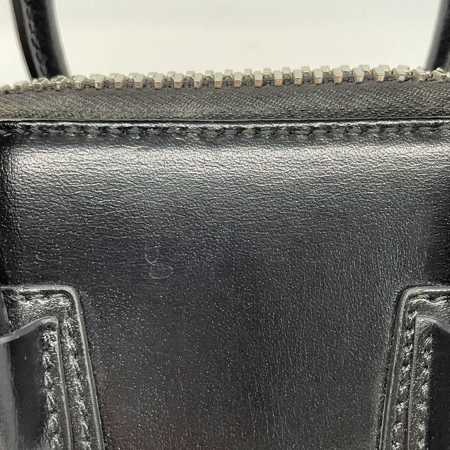 Sold Givenchy Antigona Mini Black Shiny Box Leather Top Handle bag with Strap