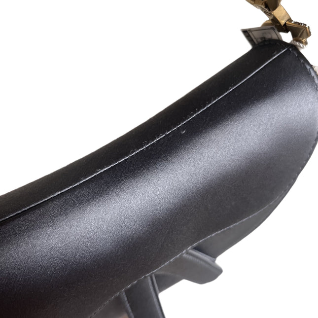 Sold Dior Saddle Mini Silk Blue with Crystal Embedded Buckles