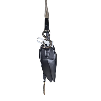 Sold Dior Saddle Mini Silk Blue with Crystal Embedded Buckles