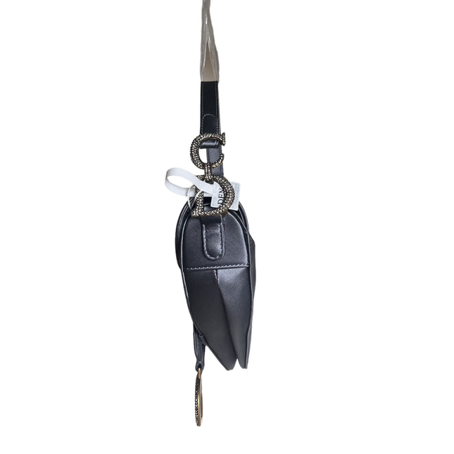 Sold Dior Saddle Mini Silk Blue with Crystal Embedded Buckles