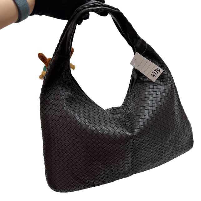 Bottega Veneta Hobo Bag Large Chocolate Brown Lambskin leather 51cm