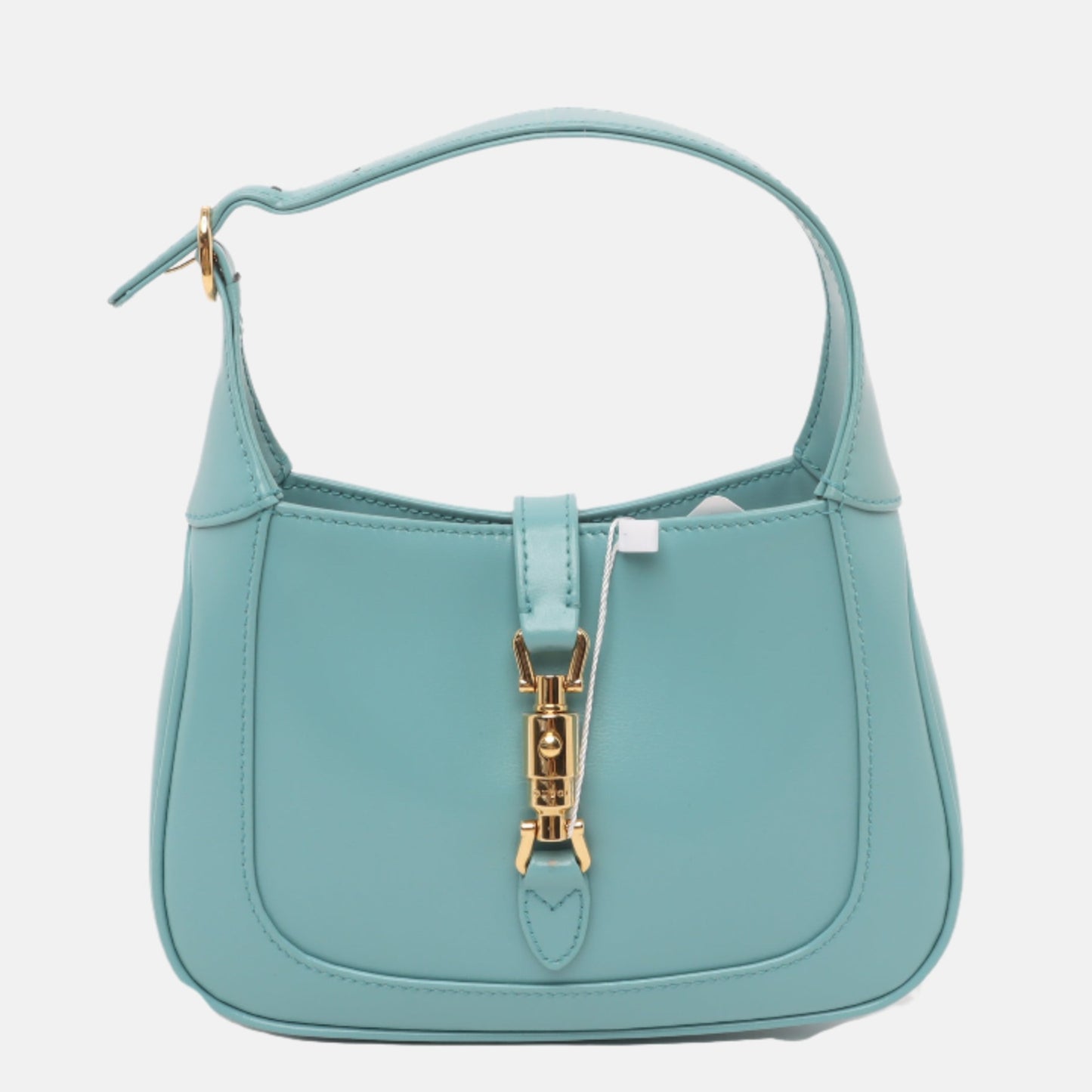 Gucci Jackie 1961 Mini Blue Leather Bag with Adjustable Strap