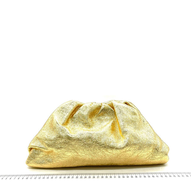 Sold Bottega Veneta Pouch Large Gold Lambskin Leather