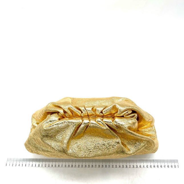 Sold Bottega Veneta Pouch Large Gold Lambskin Leather