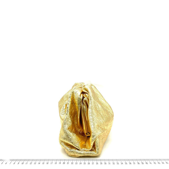Sold Bottega Veneta Pouch Large Gold Lambskin Leather