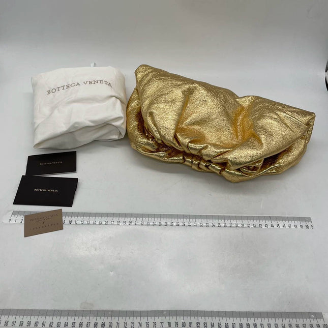 Sold Bottega Veneta Pouch Large Gold Lambskin Leather